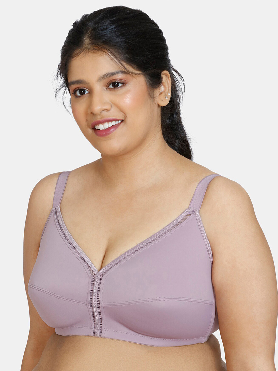 

Zivame Plus Size Non-Padded Minimiser Bra, Purple