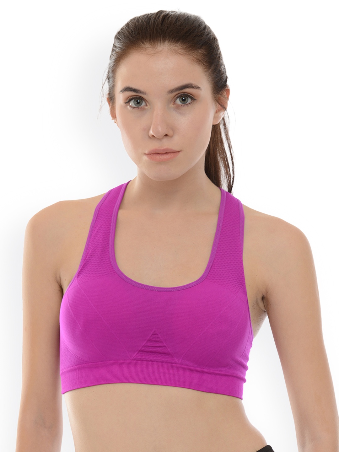 

Da Intimo Magenta Solid Non-Wired Lightly Padded Sports Bra DIX-89