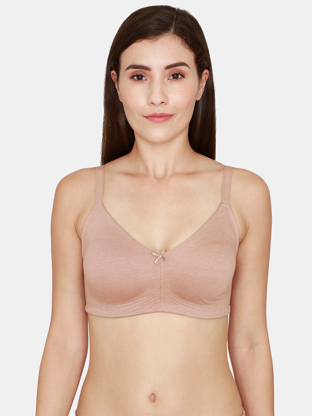 

Zivame Non-Padded Seamless Everyday Bra, Beige