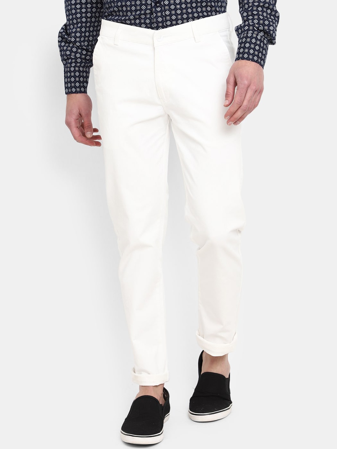 

V-Mart Men Mid-Rise Cotton Chinos, White