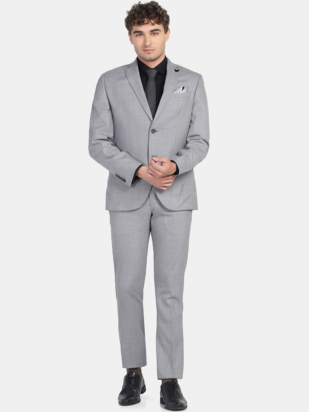 

Blackberrys Single Breasted Slim Fit Two Piece Formal Suit, Grey