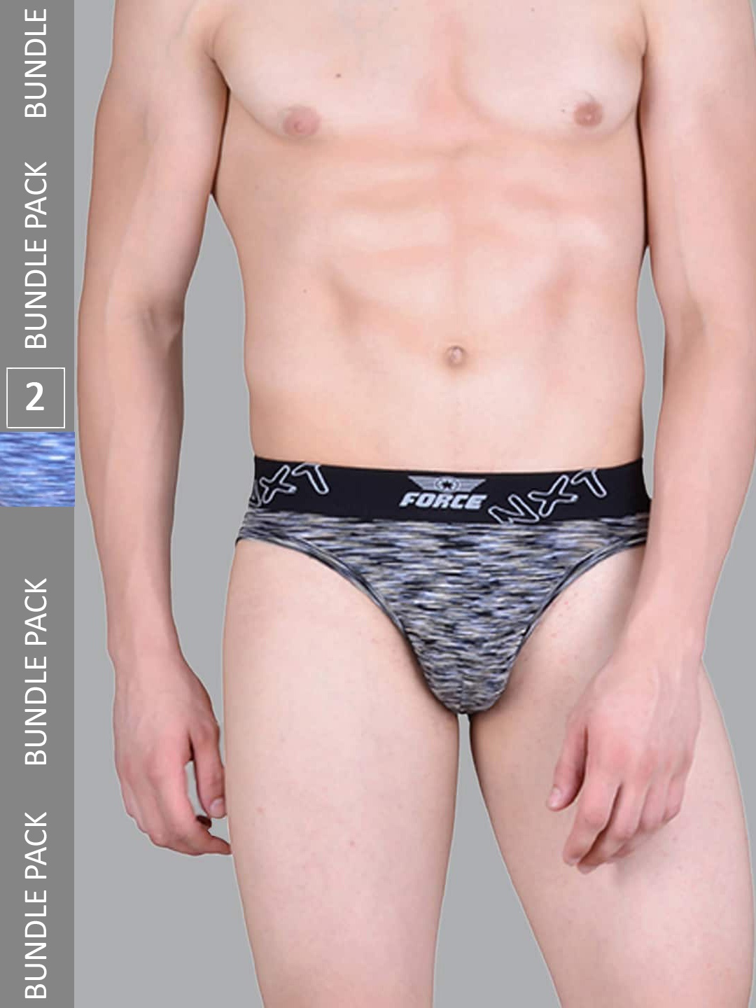 

Force NXT Men Pack Of 2 Mid-Rise Basic Briefs MNFL-52-R3-BLUE-BLACK-PO2