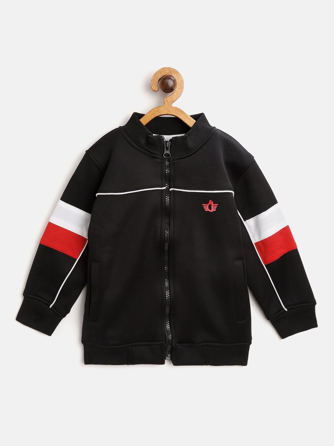 

Gini and Jony Boys Black Colourblocked Sporty Jacket