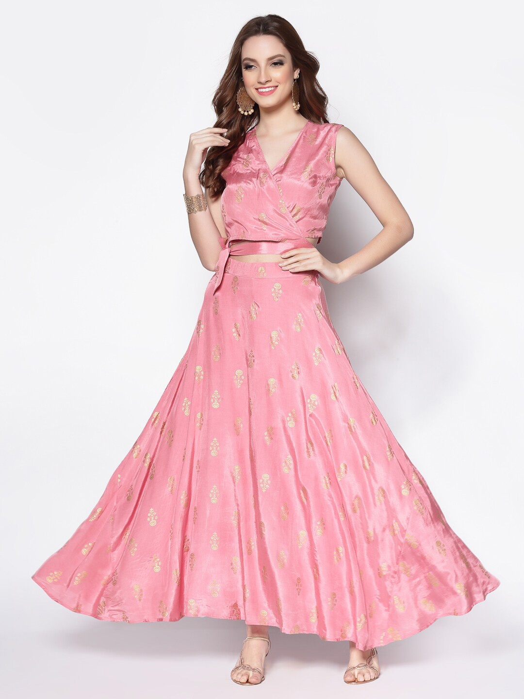 

Sera Printed Ready to Wear Lehenga & Choli, Pink