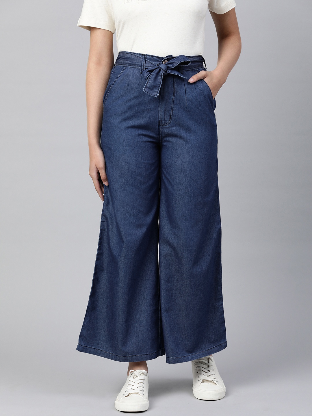 

ADBUCKS Wide Leg High-Rise Jeans, Blue