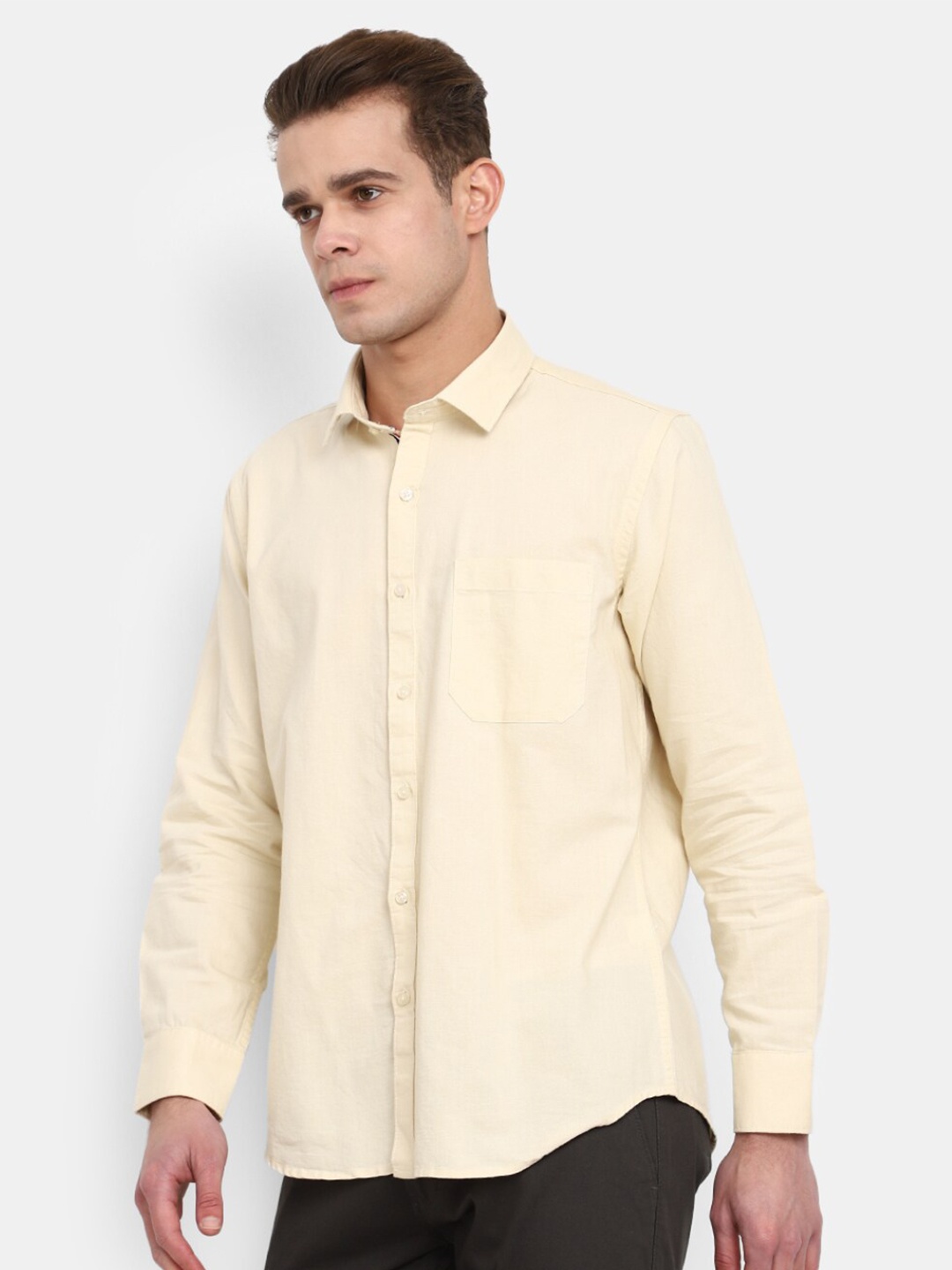 

V-Mart Regular Fit Cotton Casual Shirt, Beige