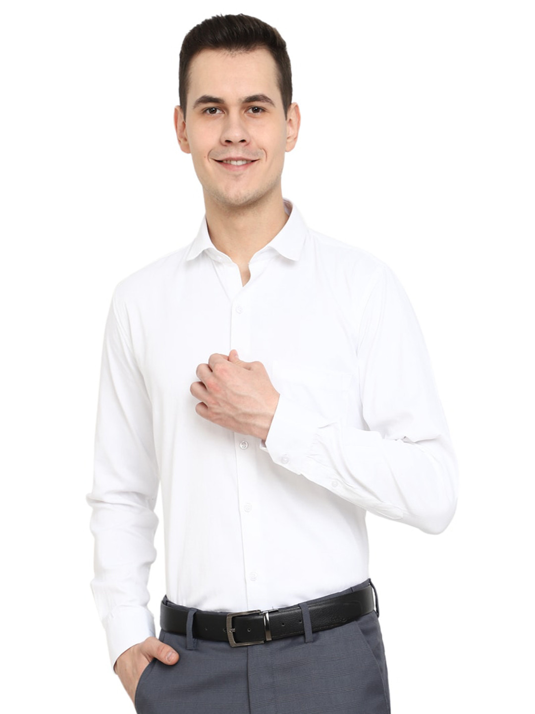 

J White by Vmart Long Sleeves Spread Collar Formal Cotton Shirt