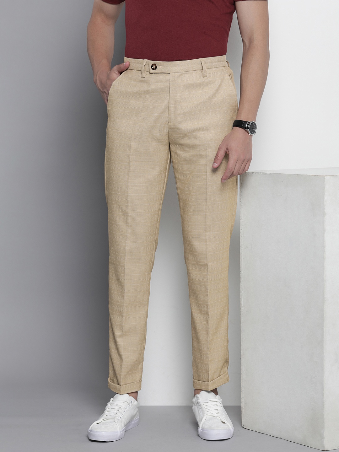 

The Indian Garage Co Chinos Trousers, Beige