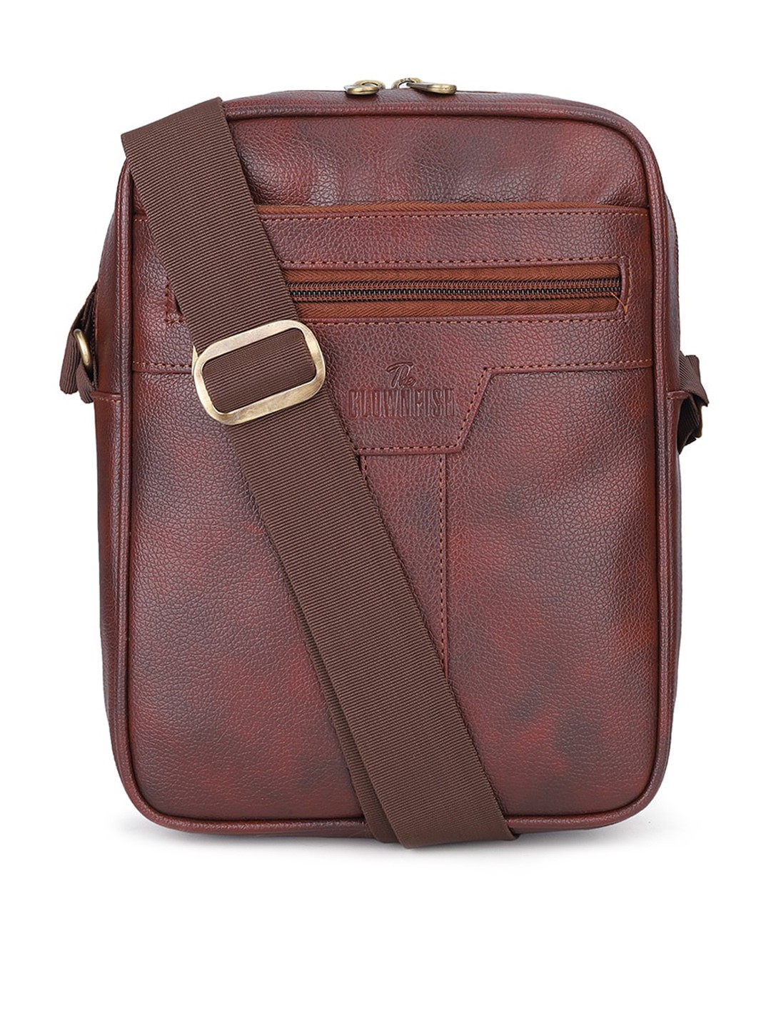 

THE CLOWNFISH Structured Sling Bag, Tan