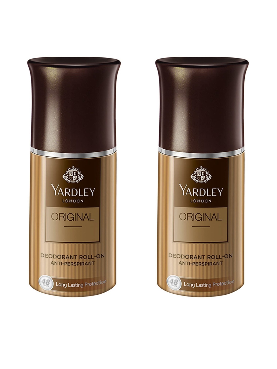 

YARDLEY LONDON Set of 2 Original Anti Perspirant Deodorant Roll-Ons - 50 ml Each, Brown