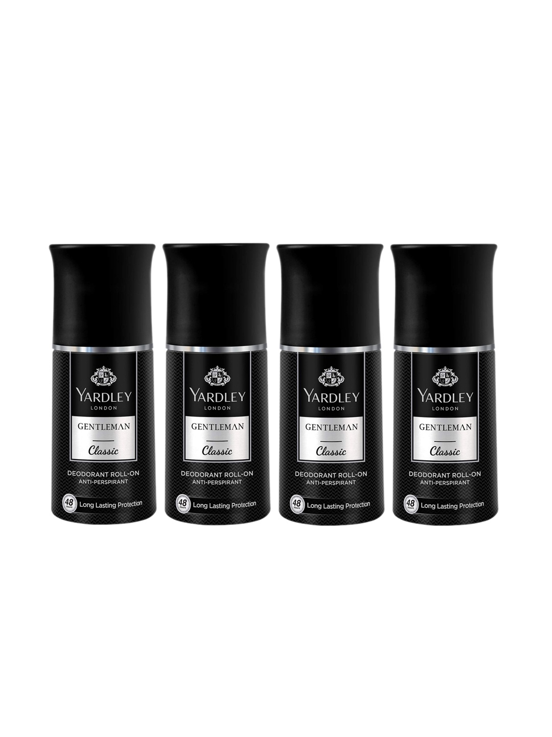 

YARDLEY LONDON Men Set of 4 Gentleman Classic Anti Perspirant Deodorant Roll-Ons-50ml Each, Black