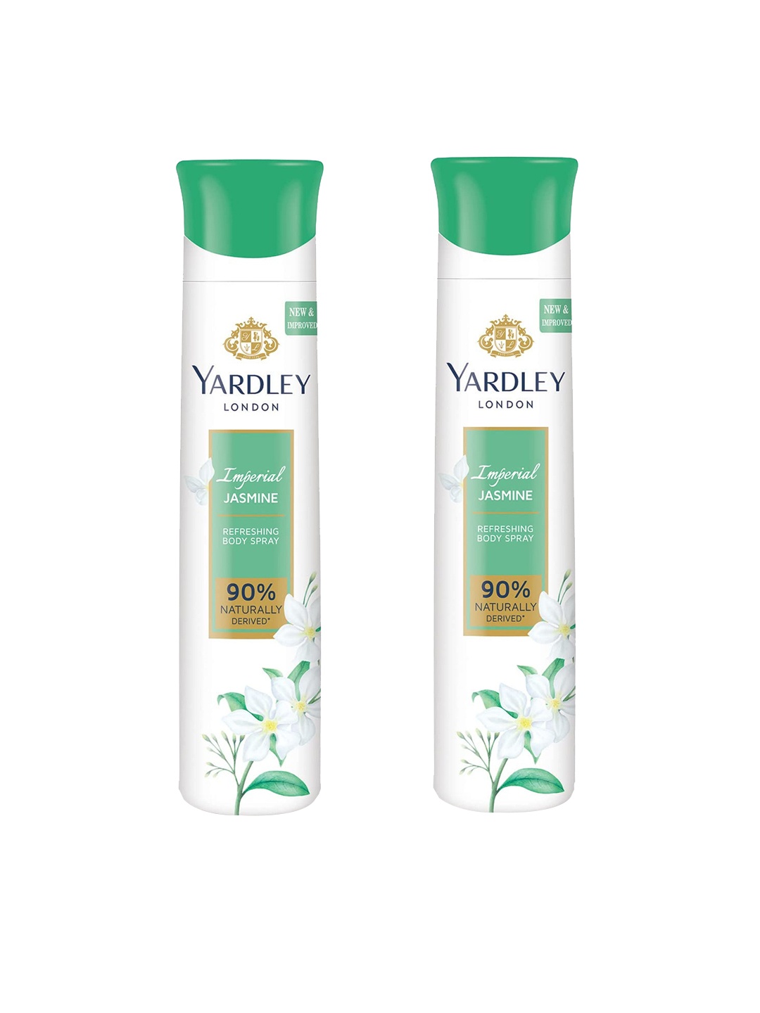 

YARDLEY LONDON Women Set of 2 Imperial Jasmine Refreshing Body Sprays - 150 ml Each, White