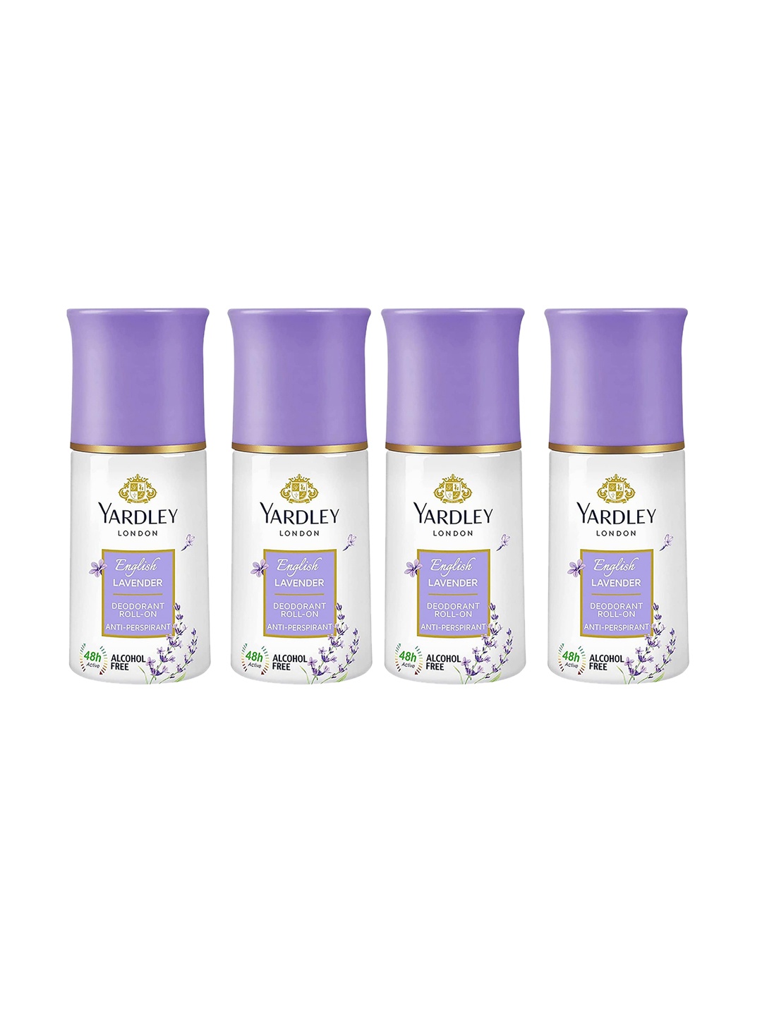 

YARDLEY LONDON Women Set Of 4 Anti-Perspirant English Lavender Roll-On Deo - 50ml Each