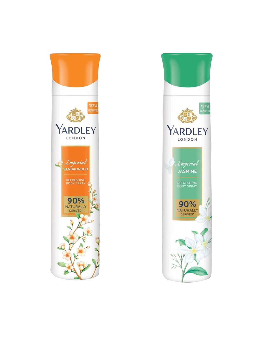 

YARDLEY LONDON Women Set Of 2 Imperial Refreshing Deo - Sandalwood & Jasmine - 150ml Each, Orange