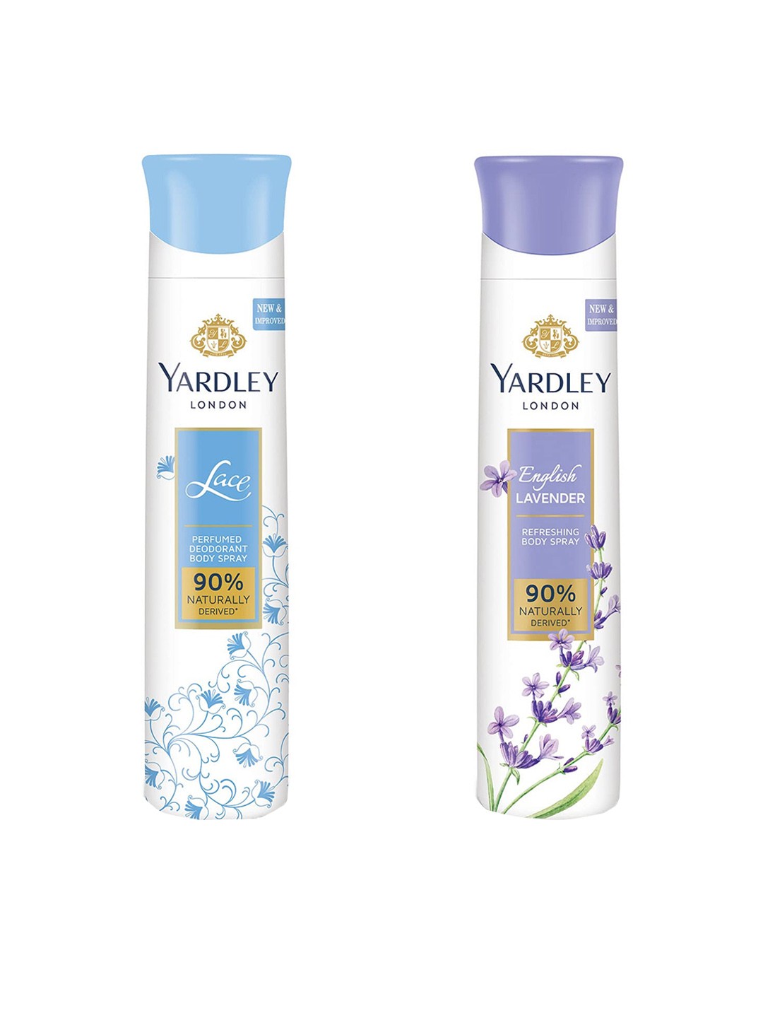 

YARDLEY LONDON Women Set of English Lavender & Lace Body Spray - 150 ml Each, White