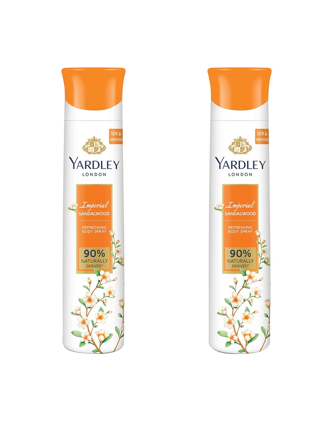 

YARDLEY LONDON Women Set Of 2 Imperial Sandalwood Refreshing Deo Body Spray - 150ml Each, Orange