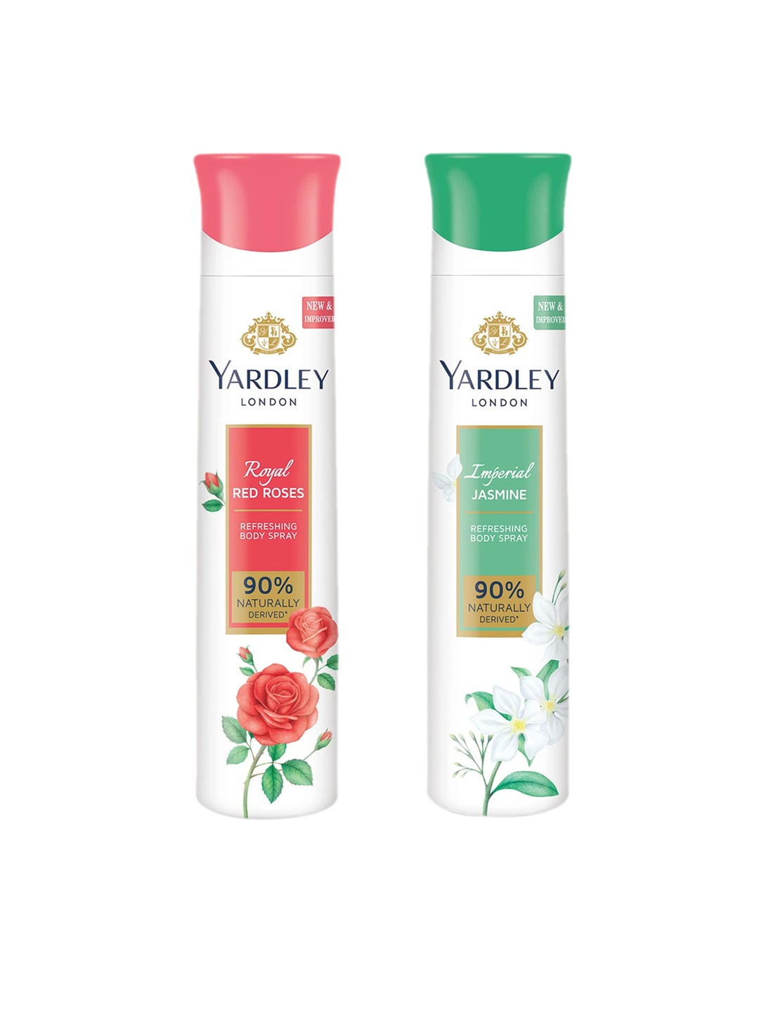

YARDLEY LONDON Women Set Of 2 Deodorant - Royal Red Roses & Imperial Jasmine - 150ml Each, Pink