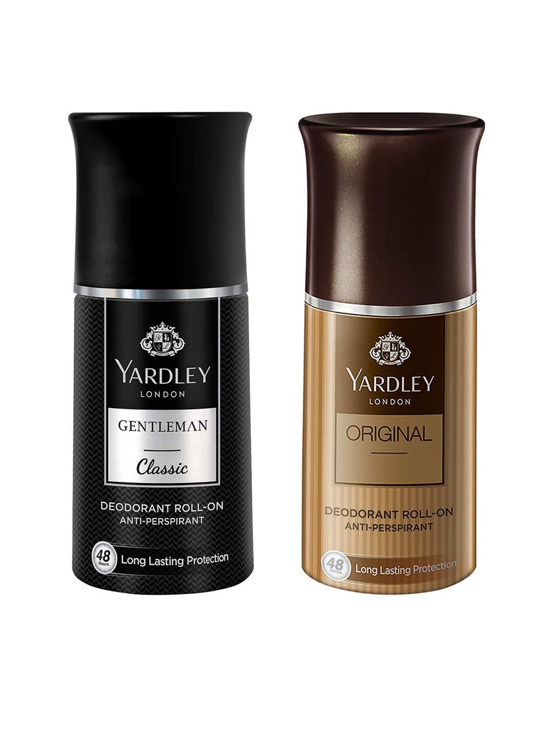 

YARDLEY LONDON Men Set Of 2 Anti-Perspirant Deodorant Roll-Ons Original & Gentleman Classic - 50 ml Each, Black