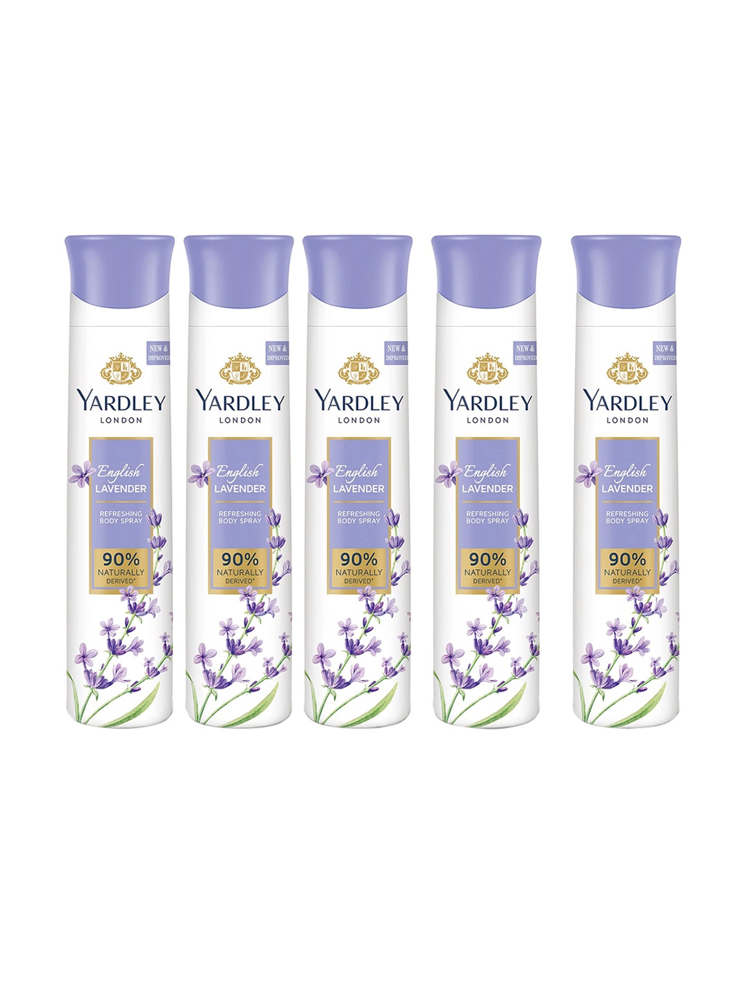 

YARDLEY LONDON Set Of 4 English Lavender Body Spray 150 ml Each, White