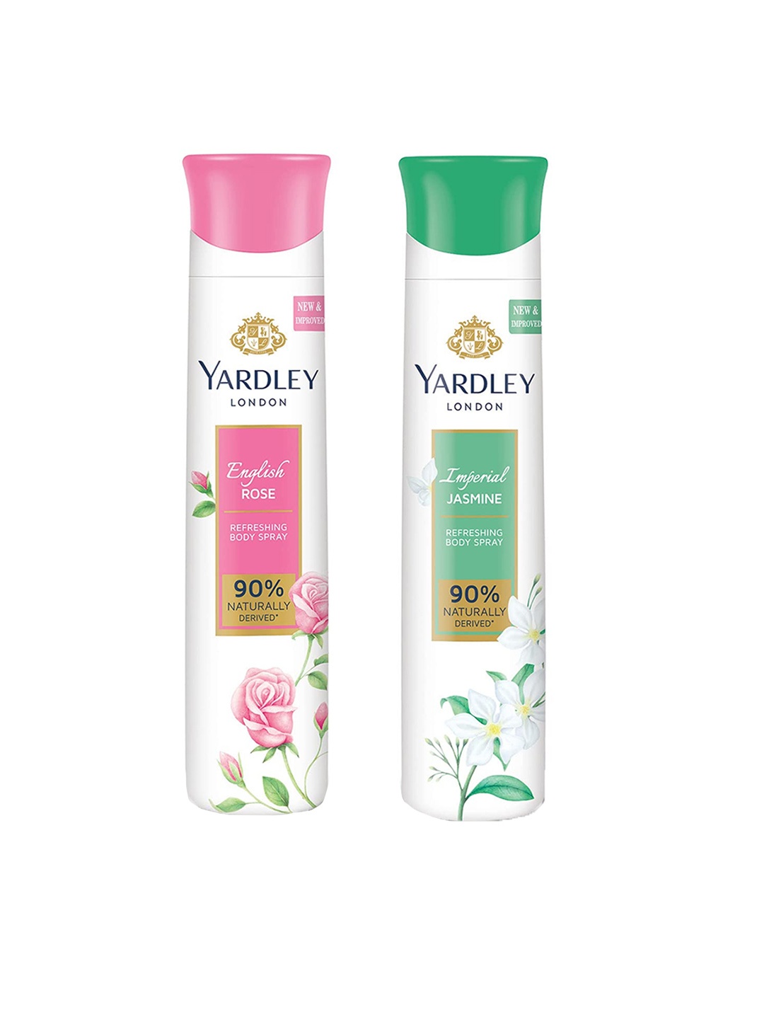 

YARDLEY LONDON Women Set Of 2 Imperial Jasmine & English Rose Deodorant 150 ml Each, White