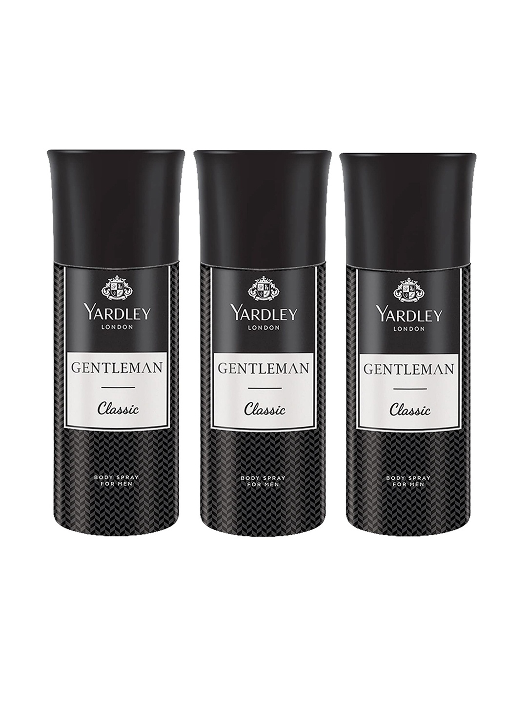

YARDLEY LONDON Gentleman Set Of 2 Classic Deodorant Spray 150 ml Each, Black