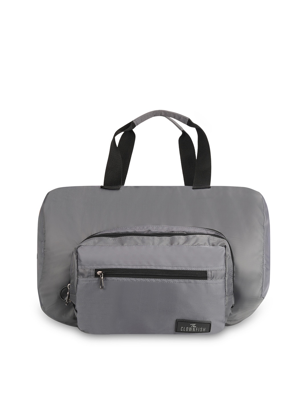 

THE CLOWNFISH Rebecca Self-Design Duffel Bag With Sling Bag, Grey