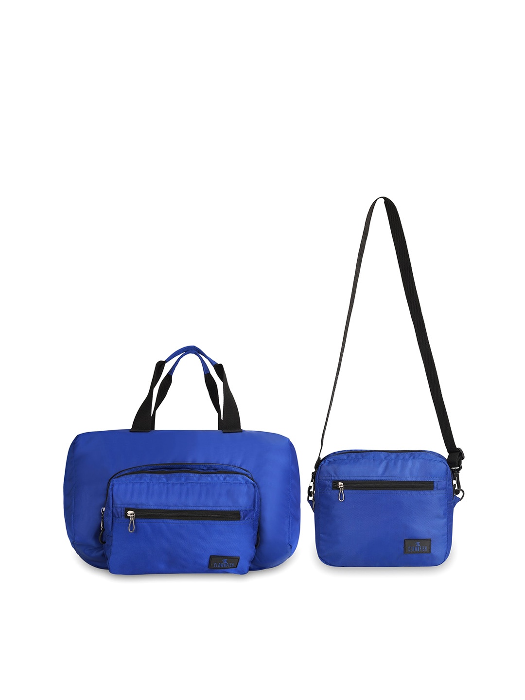 

THE CLOWNFISH Rebecca Self-Design Duffle Bag, Blue