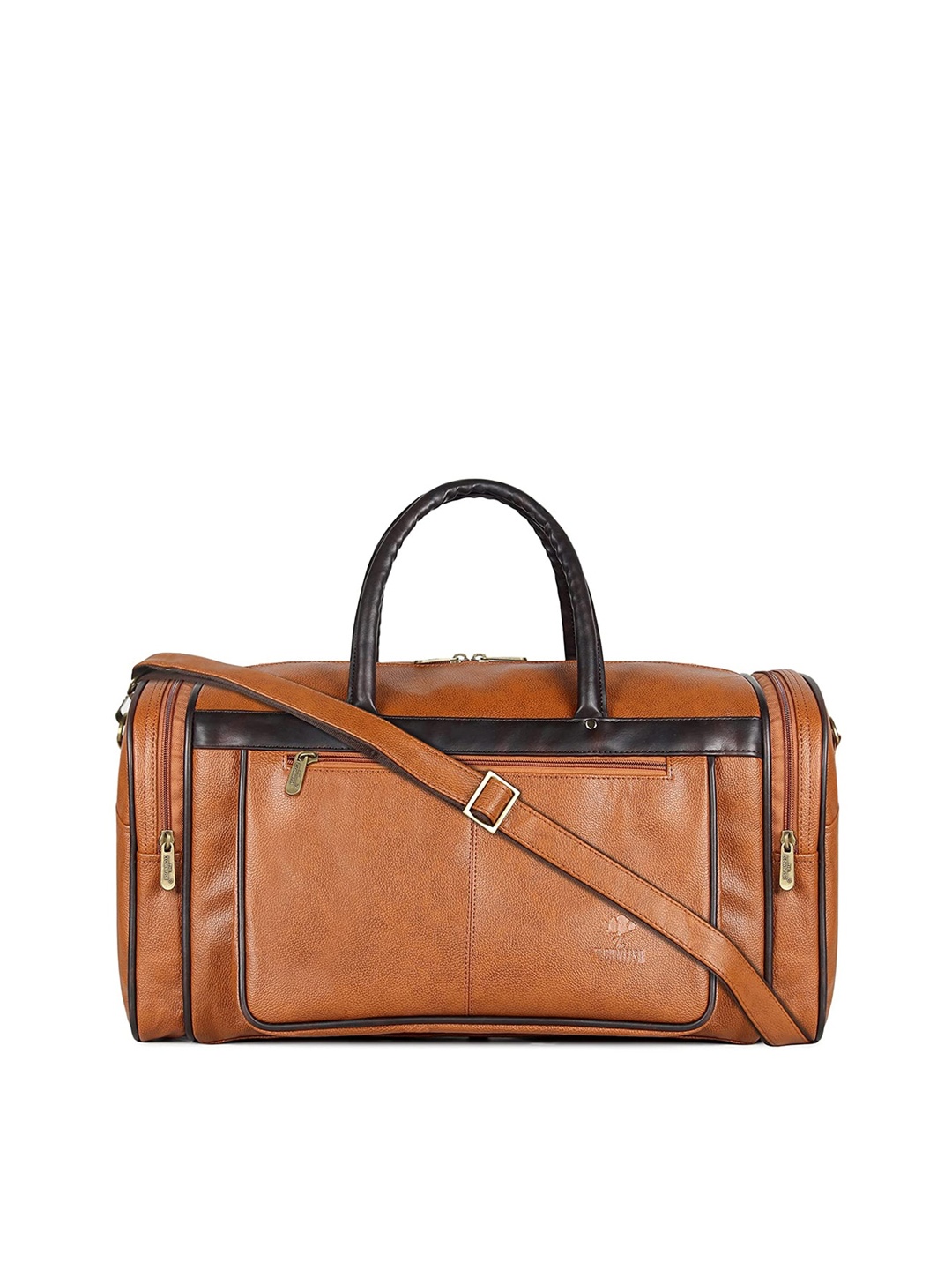 

THE CLOWNFISH Milo Self-Design Duffle Bag, Brown