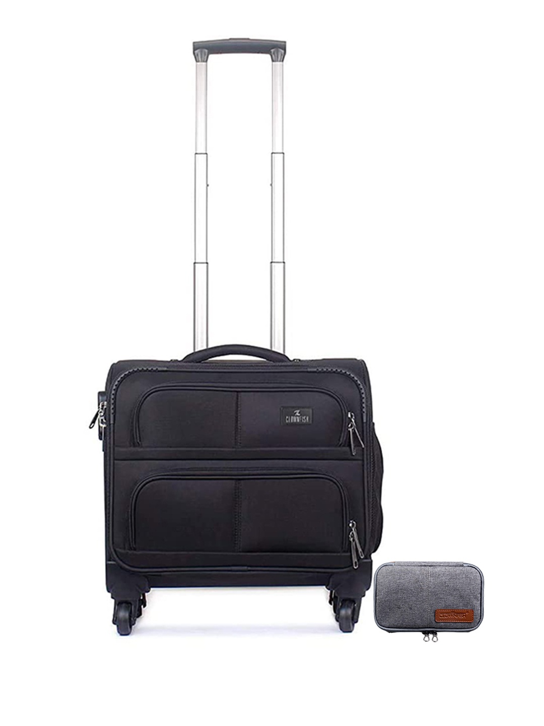 

THE CLOWNFISH Hard-Side Medium Trolley Bag, Black