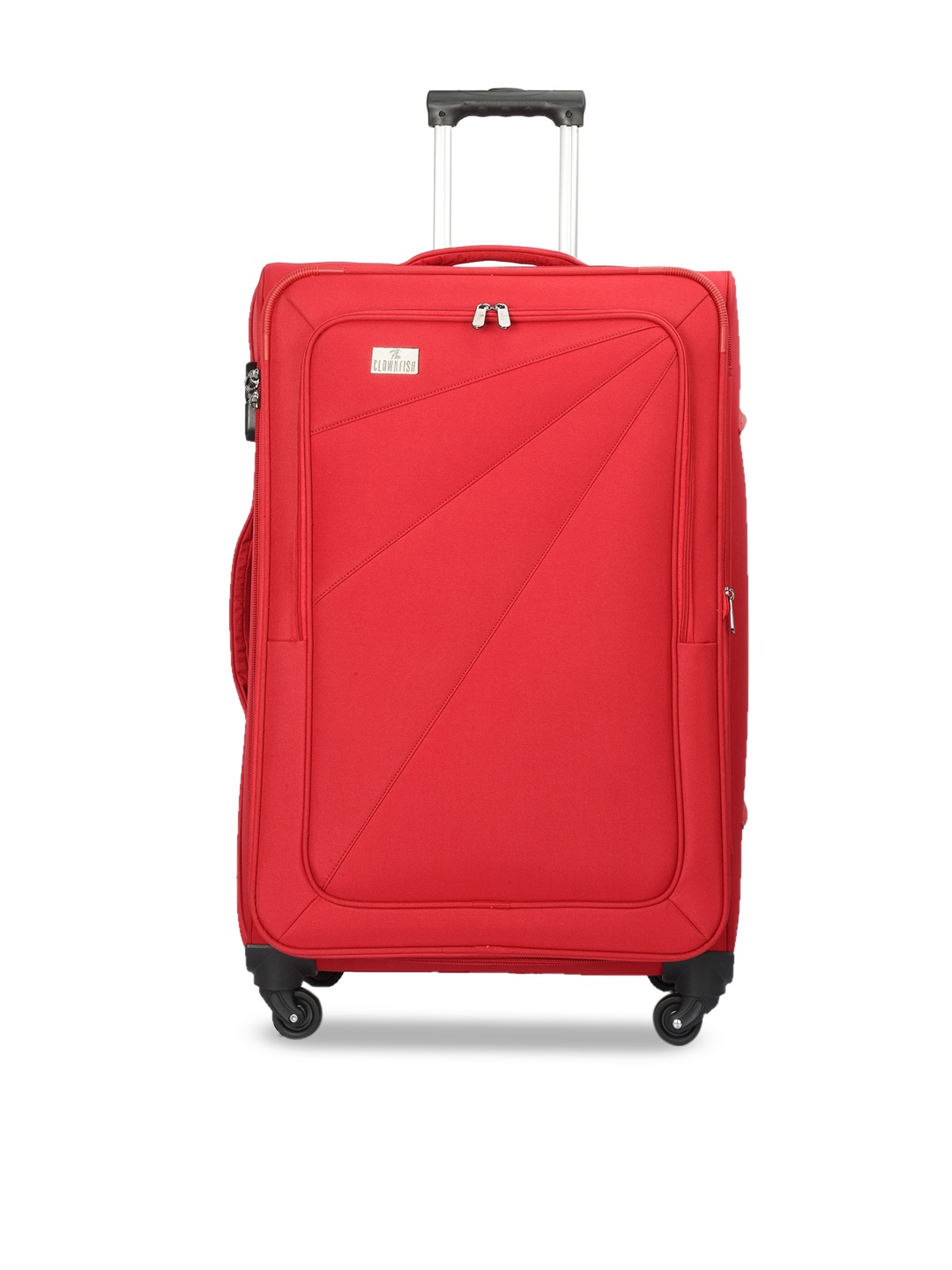

THE CLOWNFISH Farren Hard-Sided Cabin Trolley Bag, Red