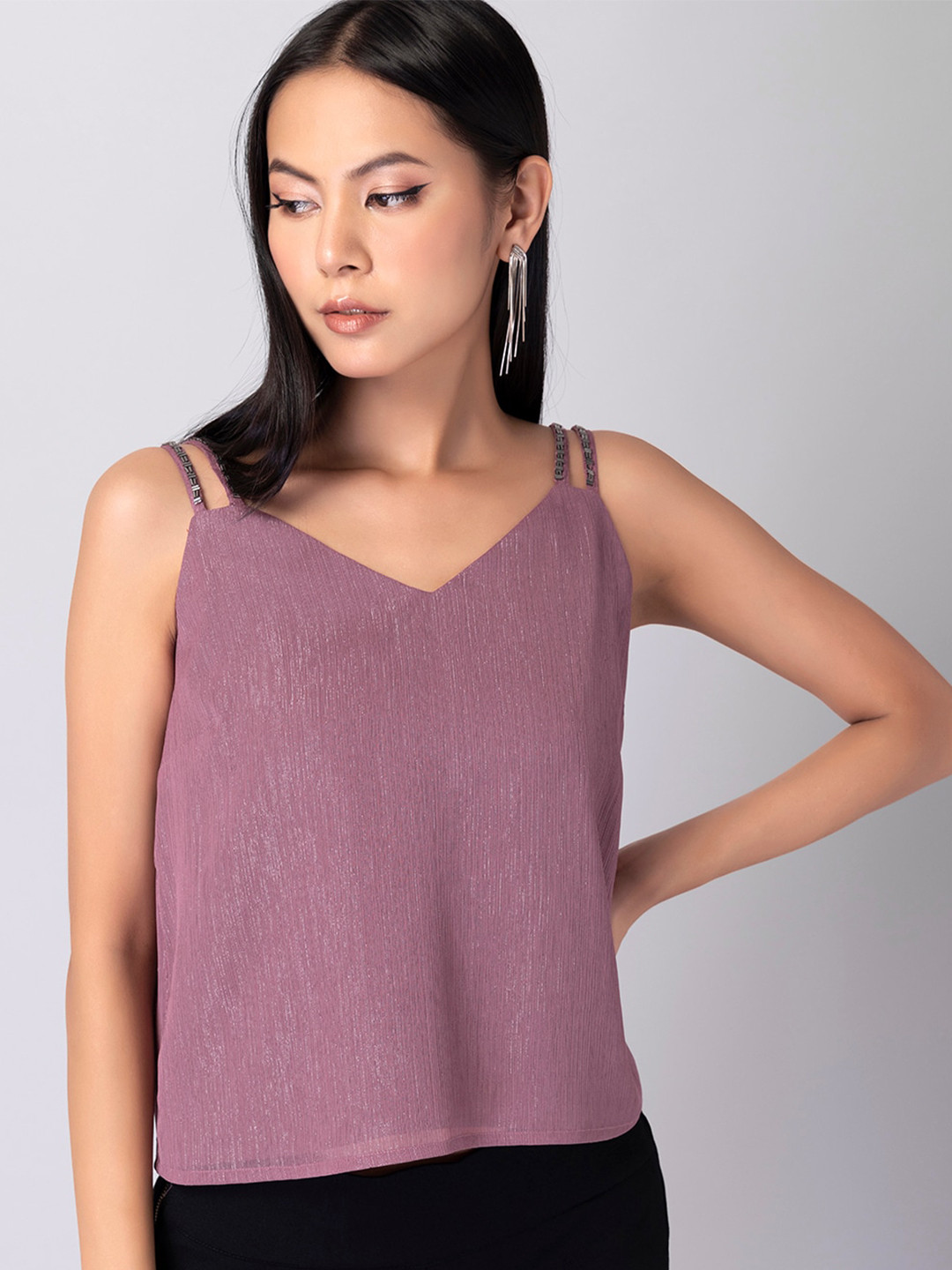 

FabAlley Purple Georgette Top