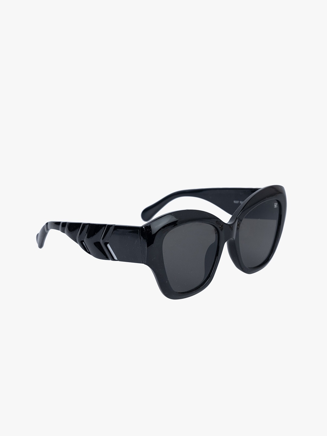 

KZ07 By Kazo Plastic and Metal Oversized Sunglasses, Black