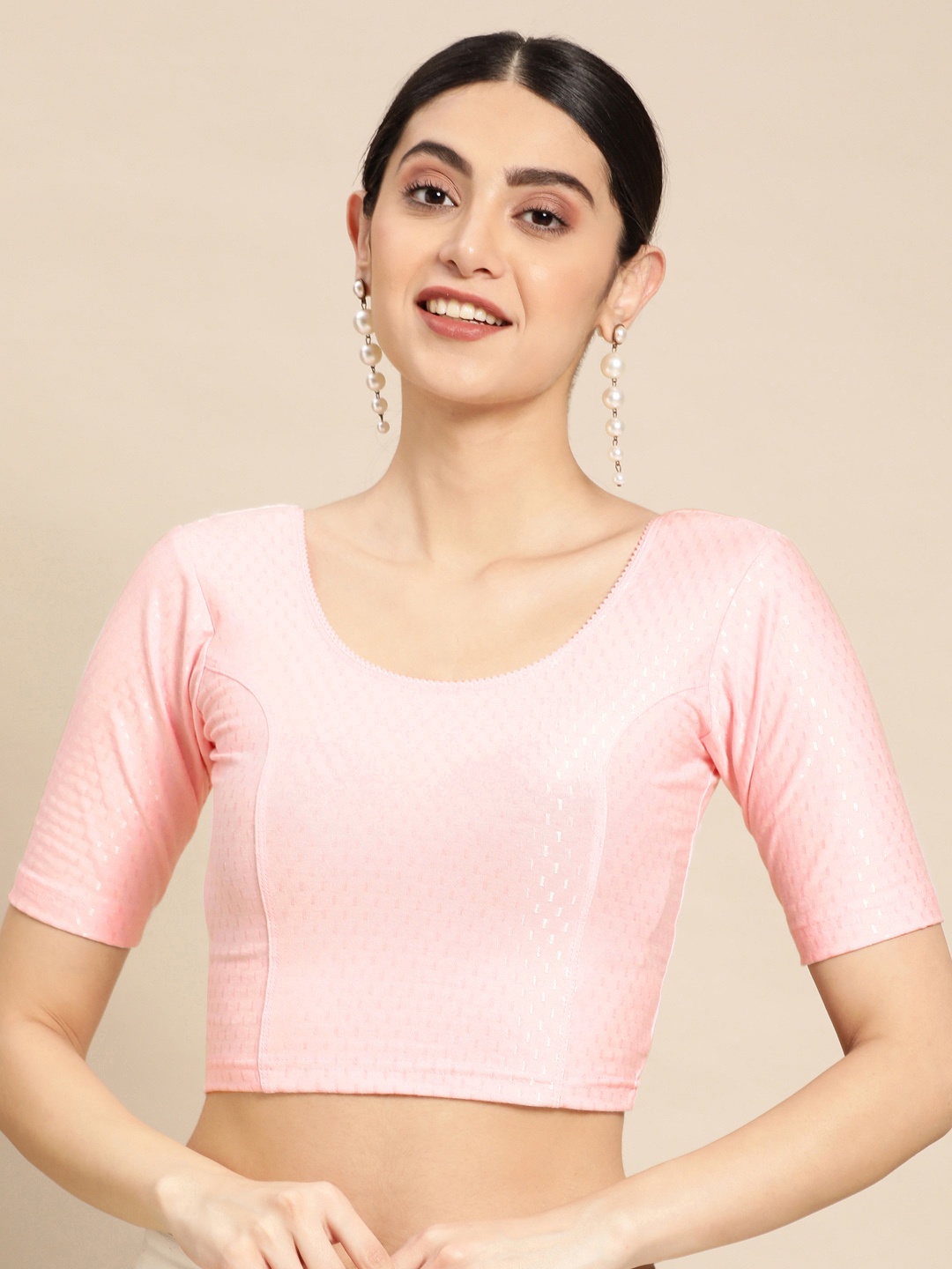 

VASTRANAND Women Stretchable Saree Blouse, Pink