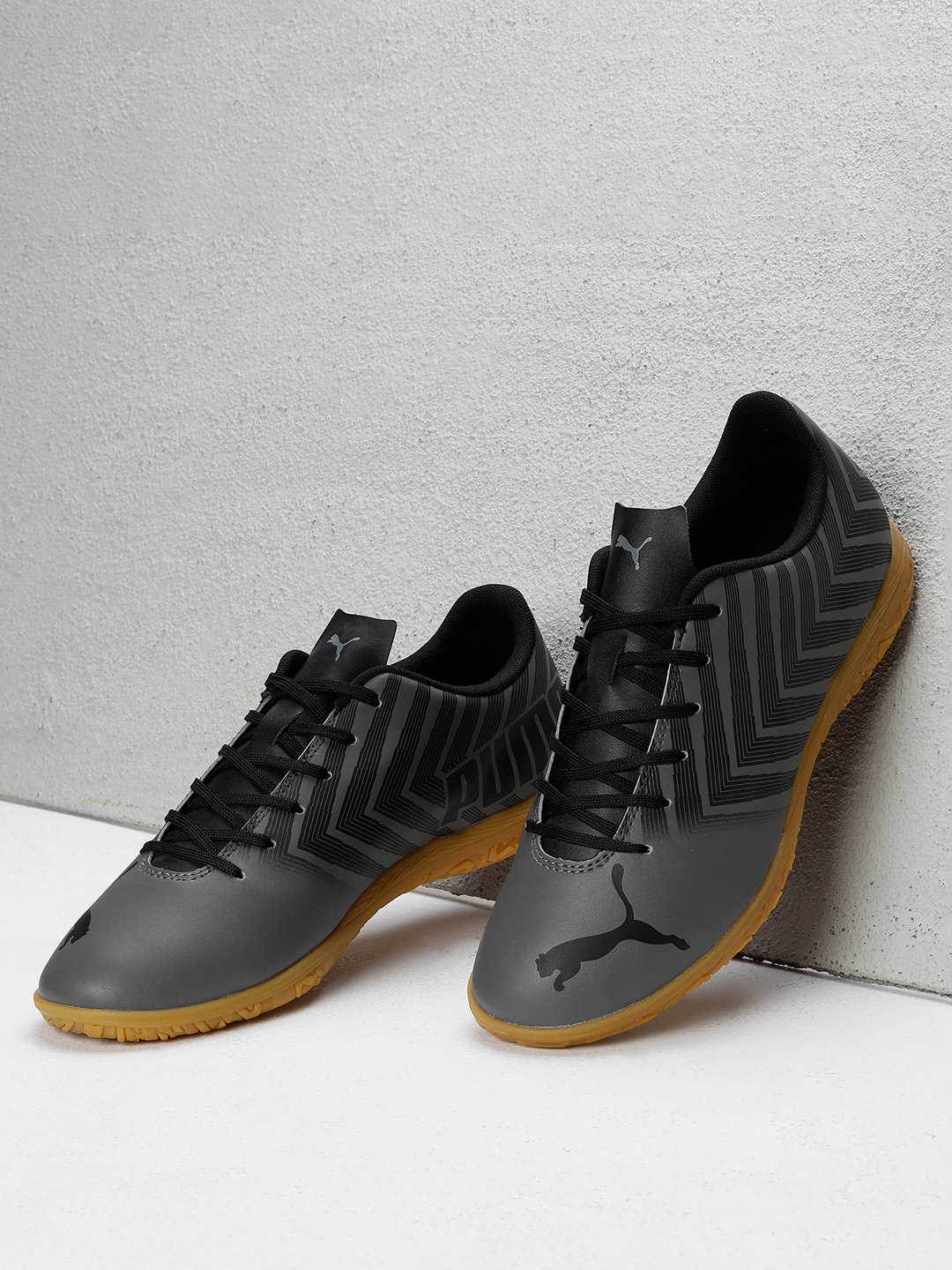 

Puma Men TACTO II Printed Indoor Football Sports Shoes, Black
