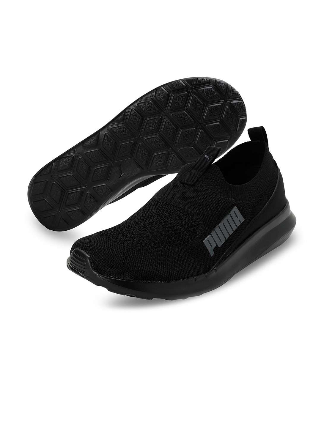 

Puma Men Grand Woven Design Comfort Insole Basics Slip On Sneakers, Black