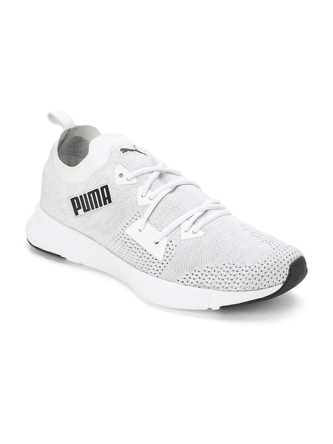 

Puma Men Flyer Runner Brand Logo-Printed Textile Running Sports Shoes, White