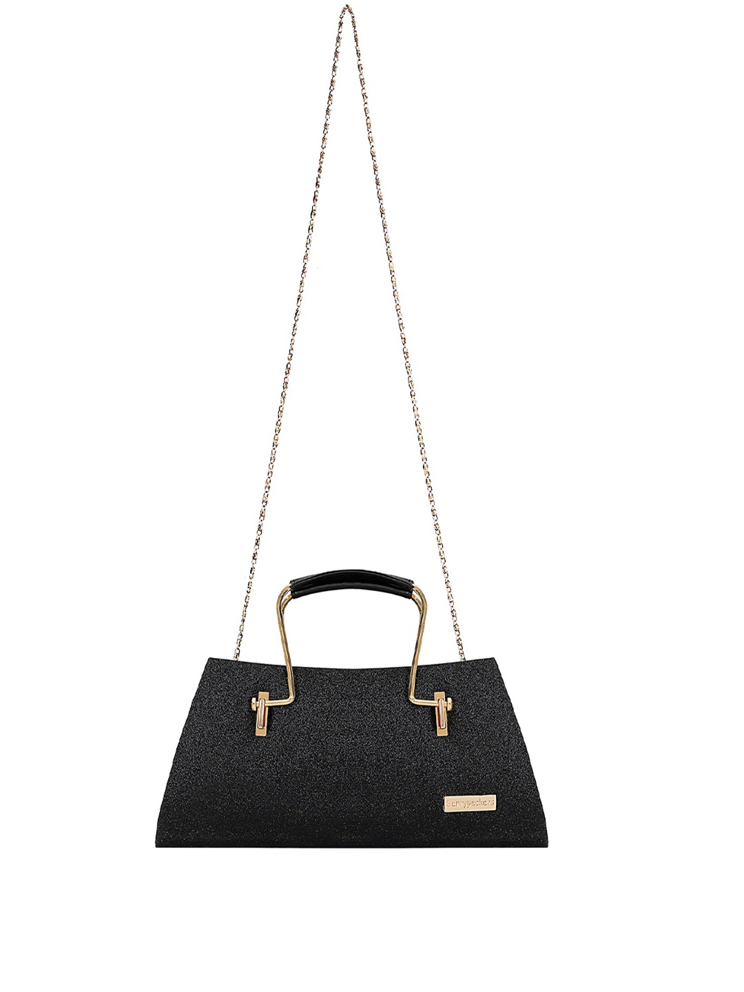 

Berrypeckers Embellished Shoulder Straps Purse Clutch, Black