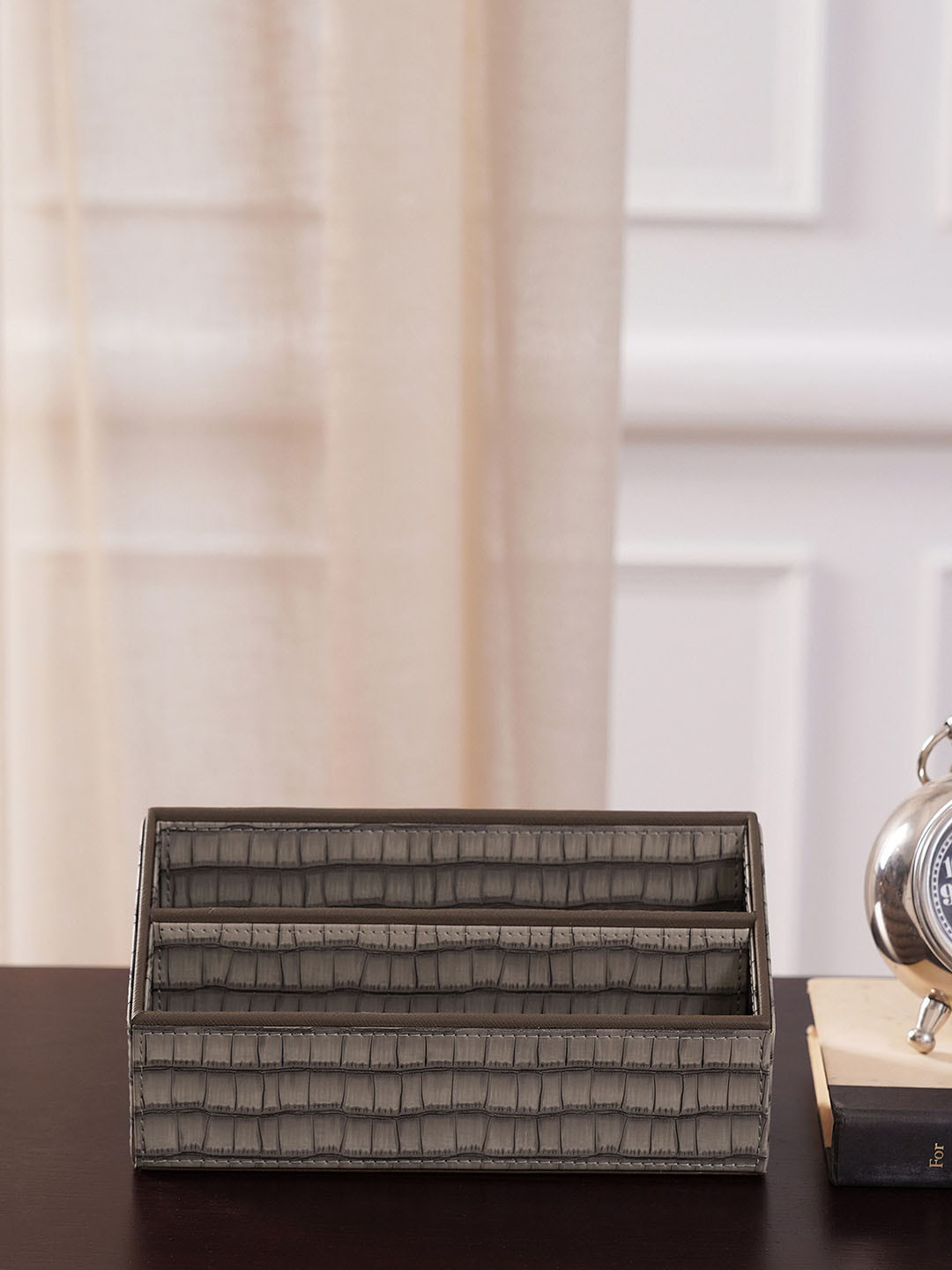 

Pure Home and Living Brown Croc Patterned Faux Leather Envelope Holder