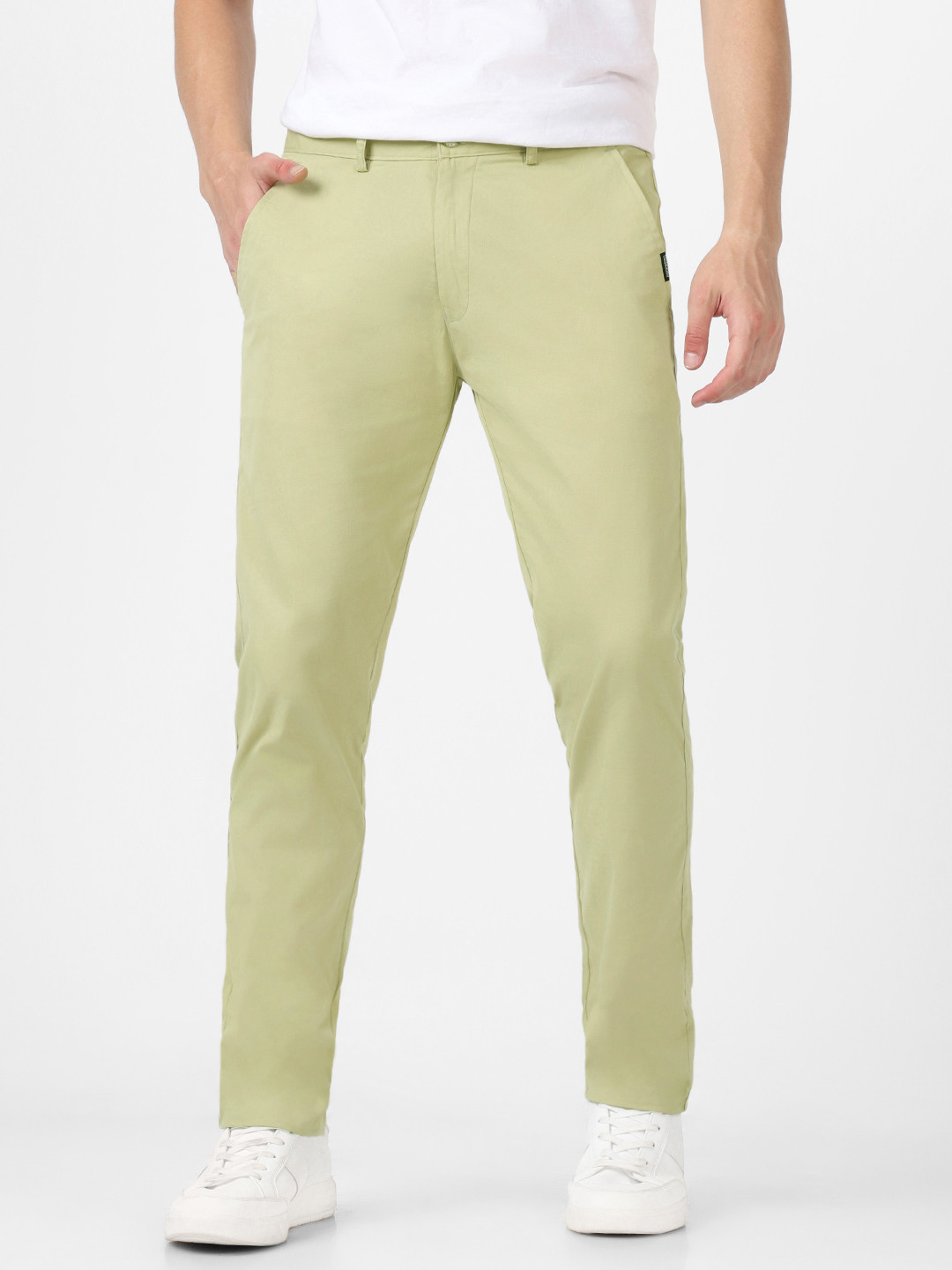

Urbano Fashion Men Green Slim Fit Easy Wash Trousers