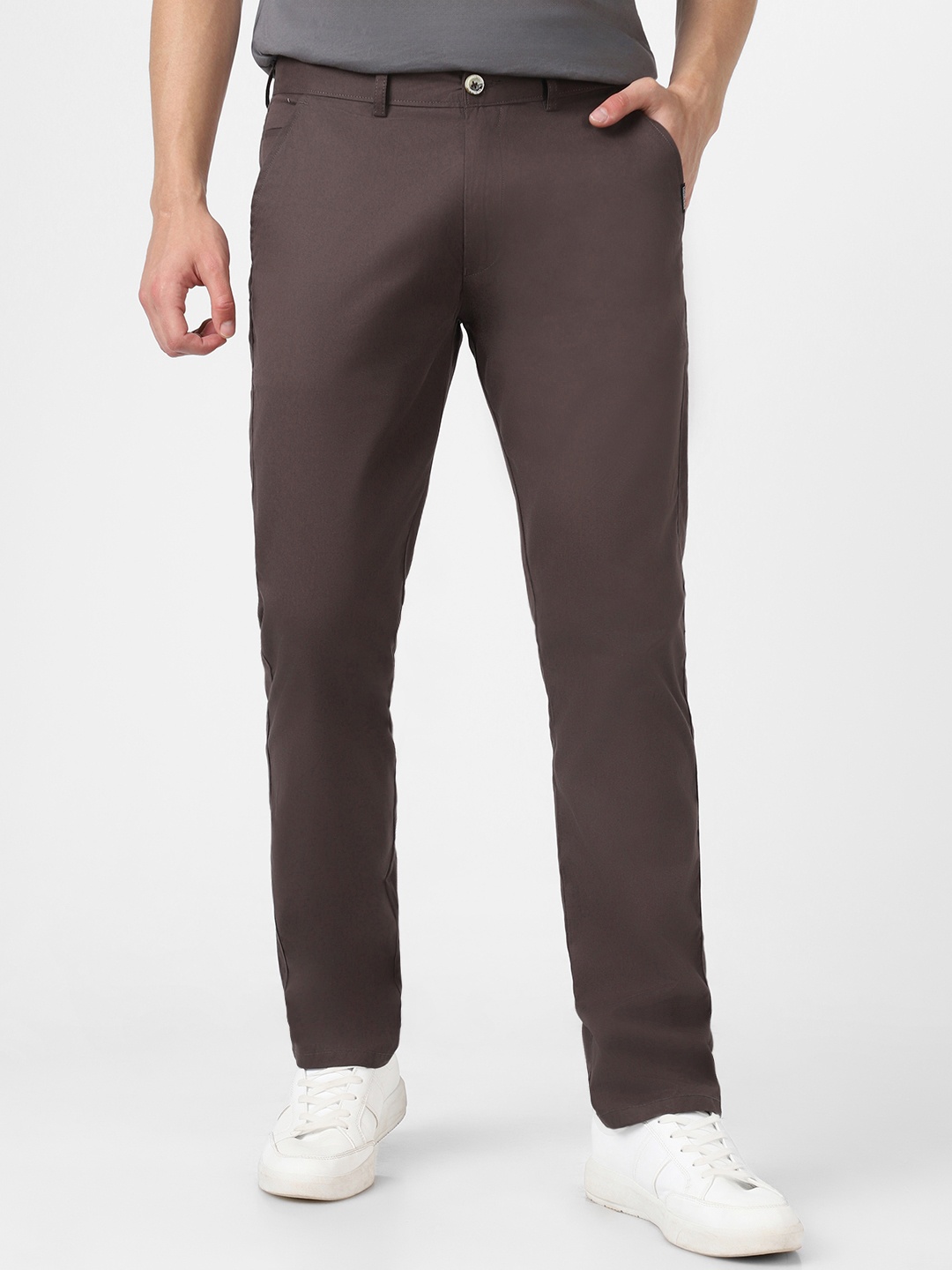 

Urbano Fashion Men Slim Fit Easy Wash Cotton Chinos, Charcoal