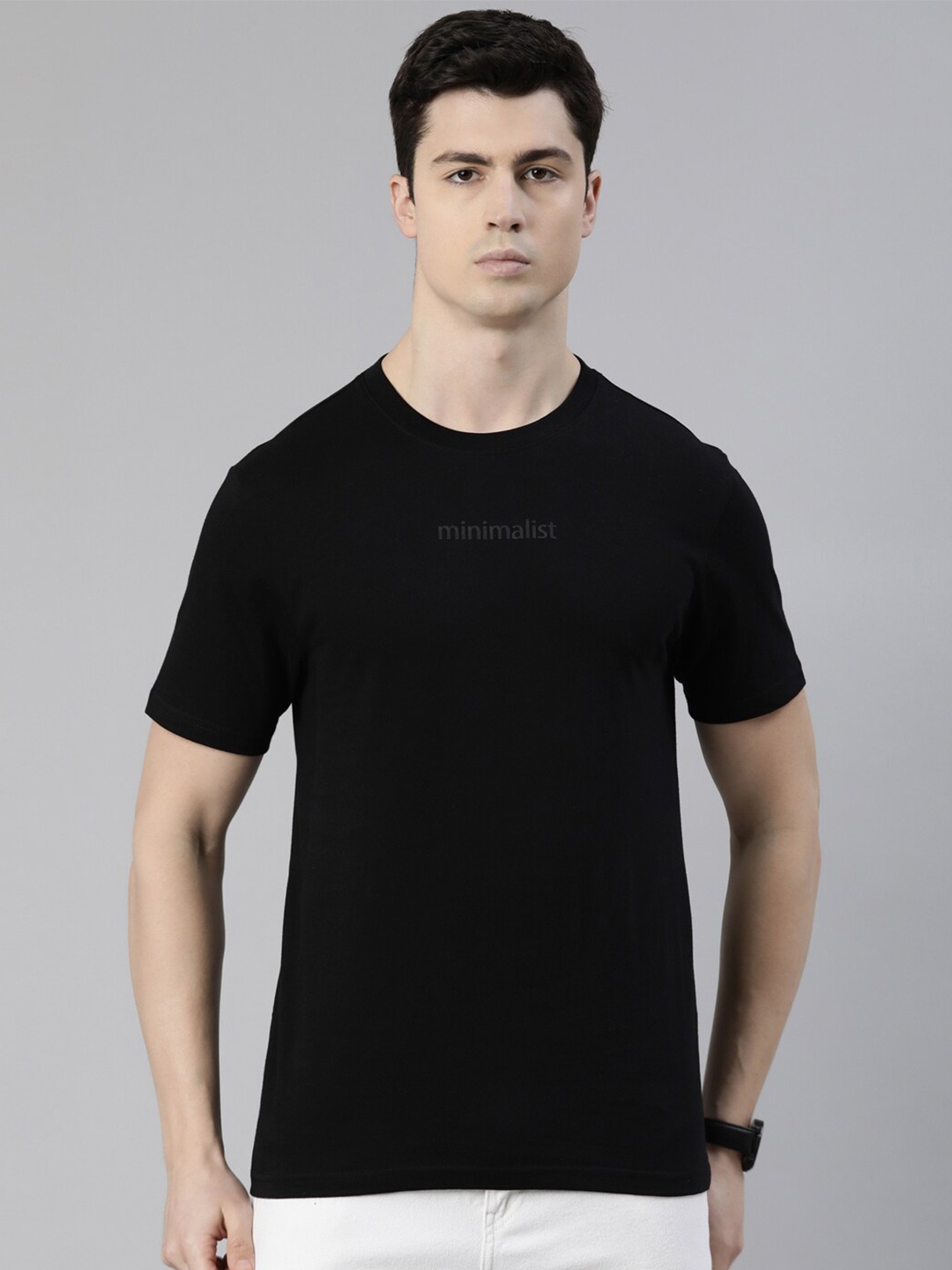 

recast Pure Cotton Bio Finish T-shirt, Black