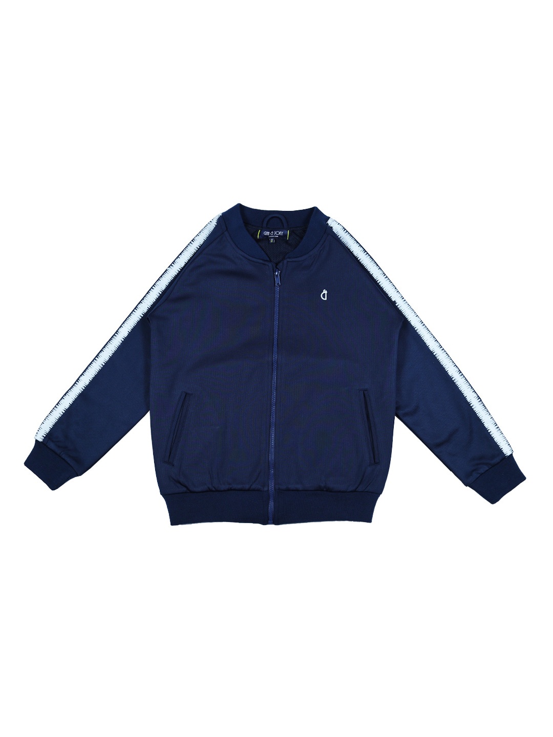 

Gini and Jony Girls Typography Printed Fleece Bomber Jacket, Teal
