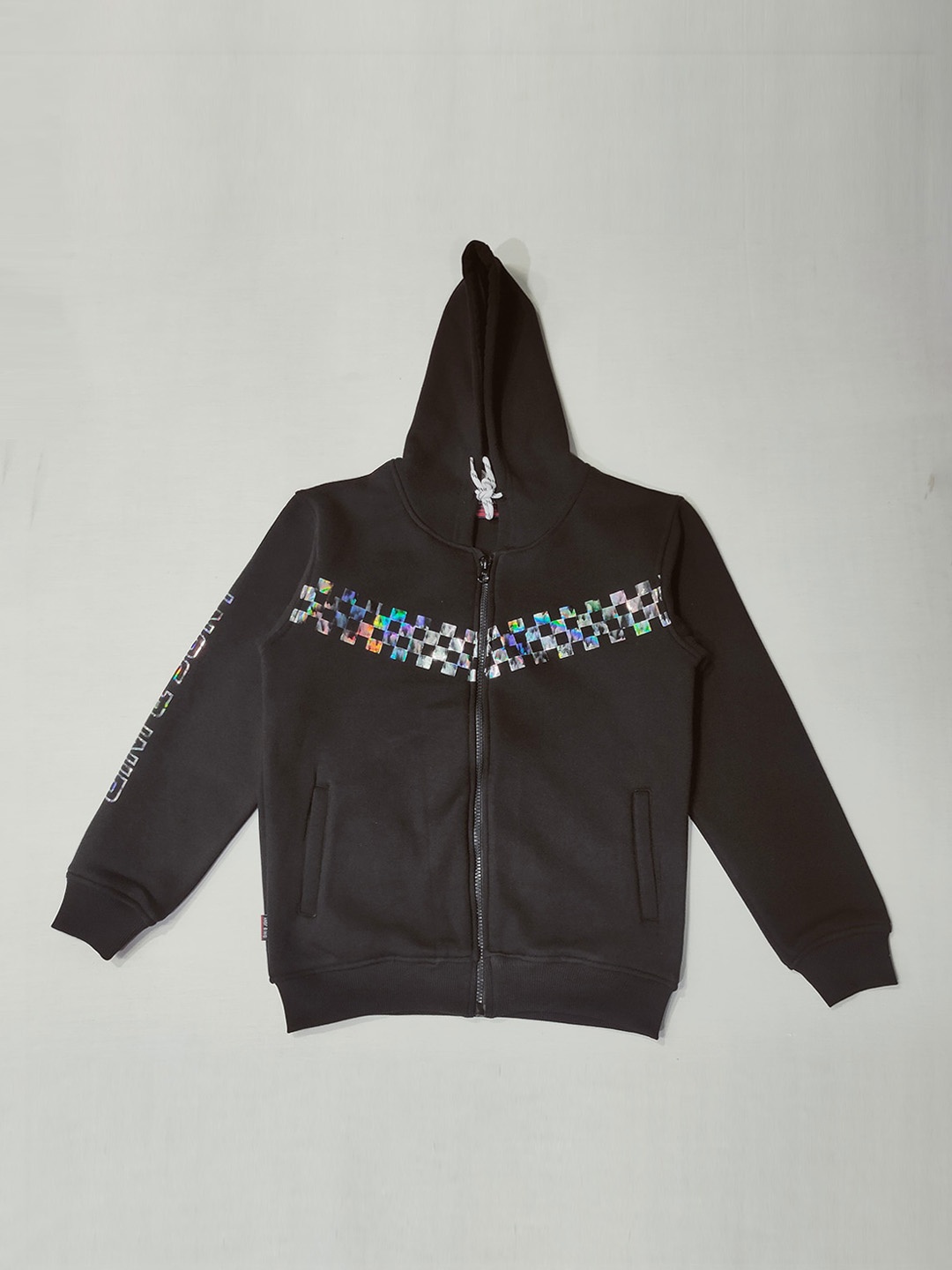 

Gini and Jony Infant Boys Holograph Printed Bomber Jacket, Black