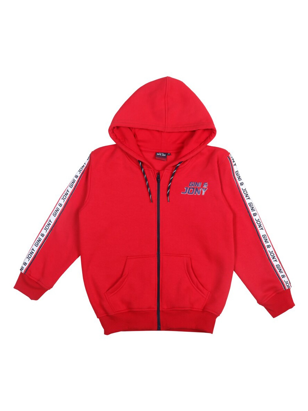 

Gini and Jony Boys Hooded Bomber Jacket, Red