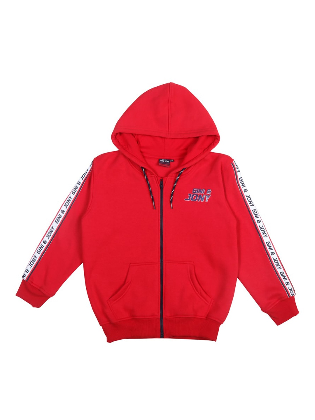 

Gini and Jony Boys Hooded Bomber Jacket, Red