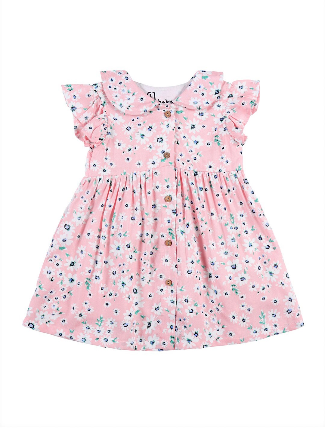 

Gini and Jony Girls Peter Pan Collar Fit and Flare Dress, Pink