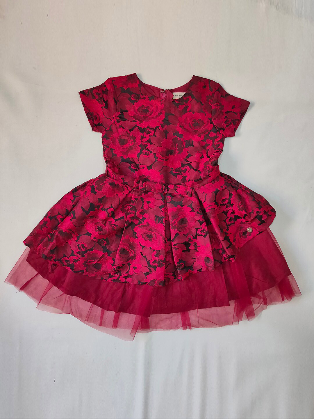 

Gini and Jony Floral Printed Dress, Red