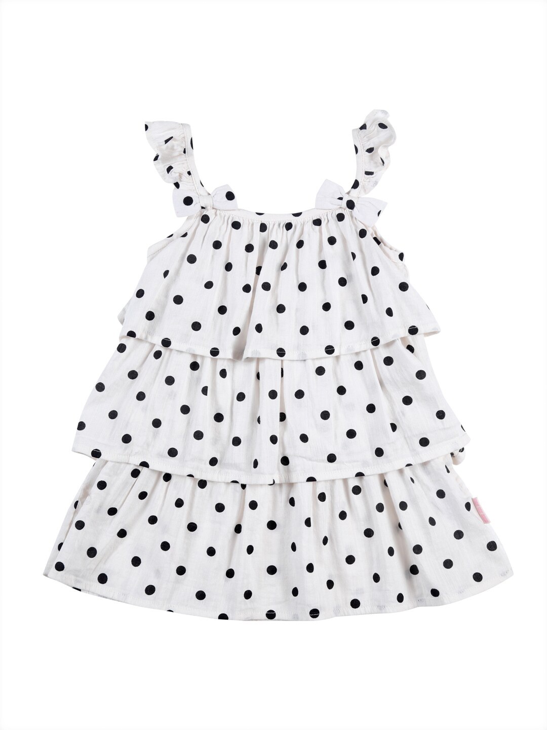 

Gini and Jony Infant Girls Polka Dots Sleeveless Layered Dress, White