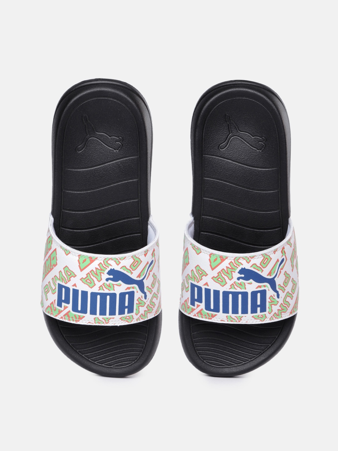 

Puma Unisex Pro Printed Sliders, White