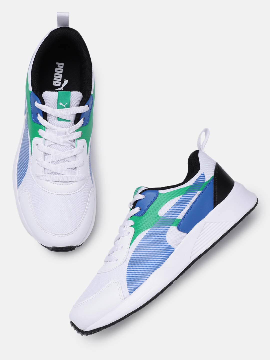 

Puma Men Colourblocked C-Block Regular Sneakers, White